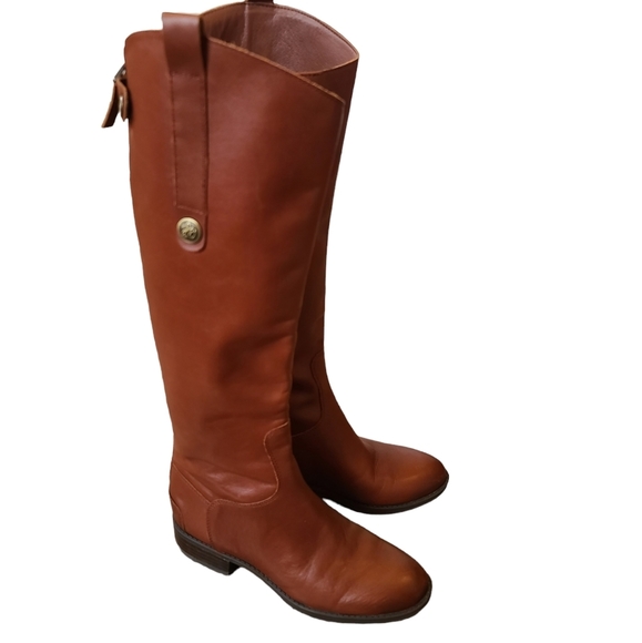Sam Edelman Penny Brown Riding Boots Almond toe women's size 5 - Picture 4 of 13